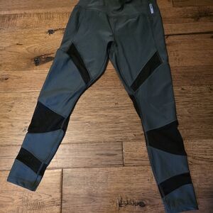 RBX Olive and Black Activewear Leggings sz Small